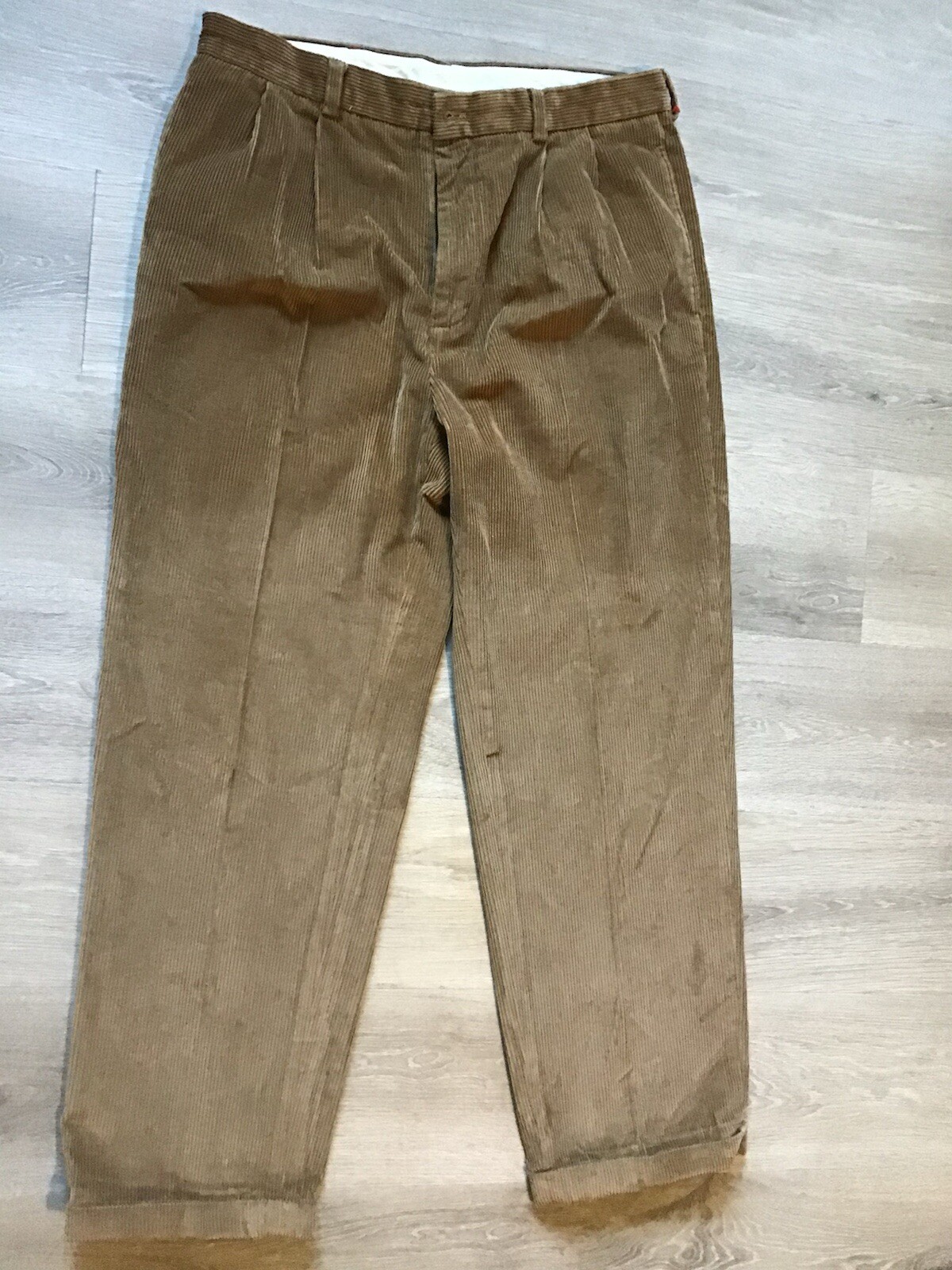Brooks Brothers Pants Mens 36x30 Brown Elliot Corduroy Trousers Cuffed Pleated