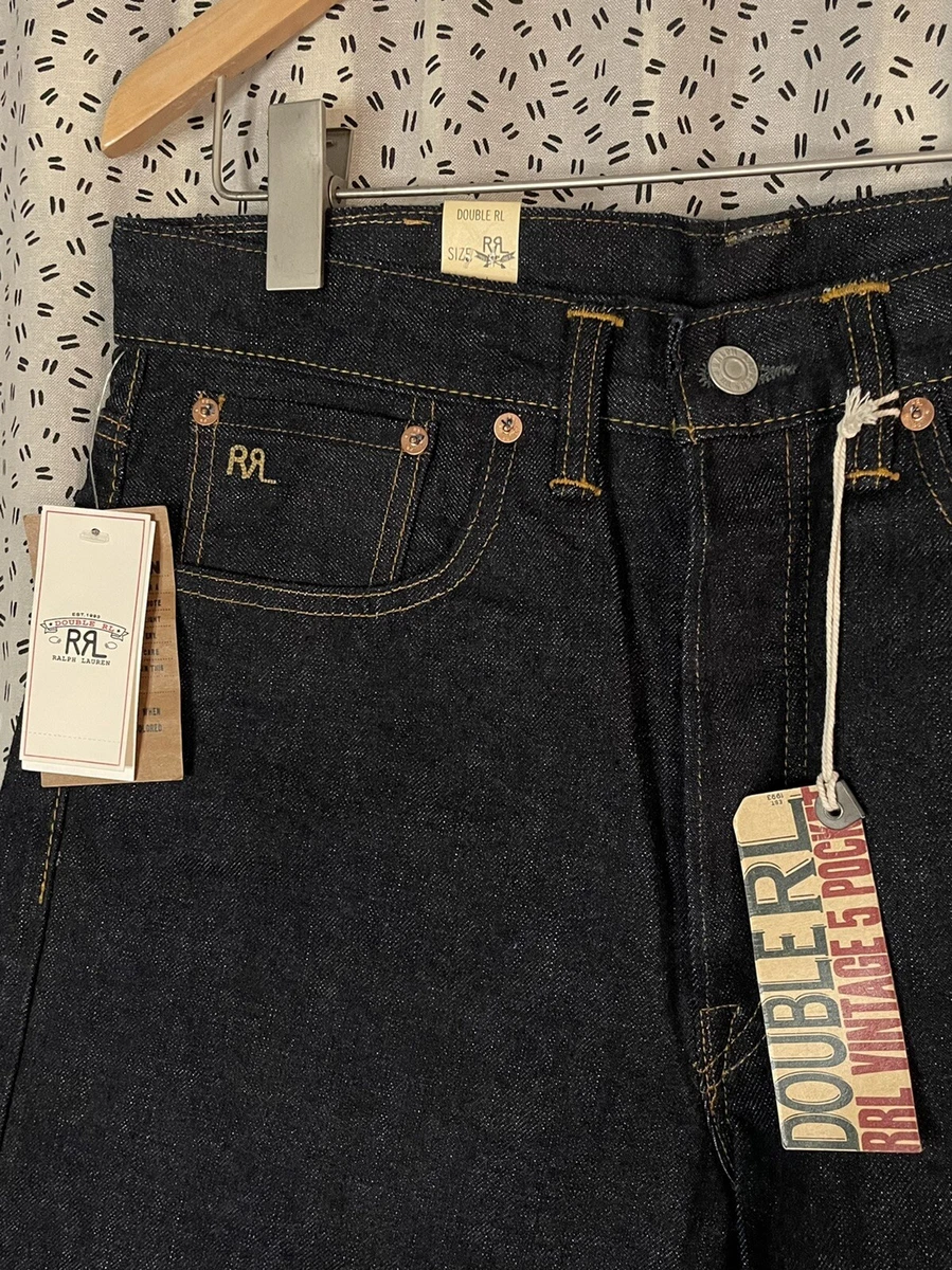 Ralph Lauren RRL Vintage 5 Pocket East West Rigid Raw Denim Jeans