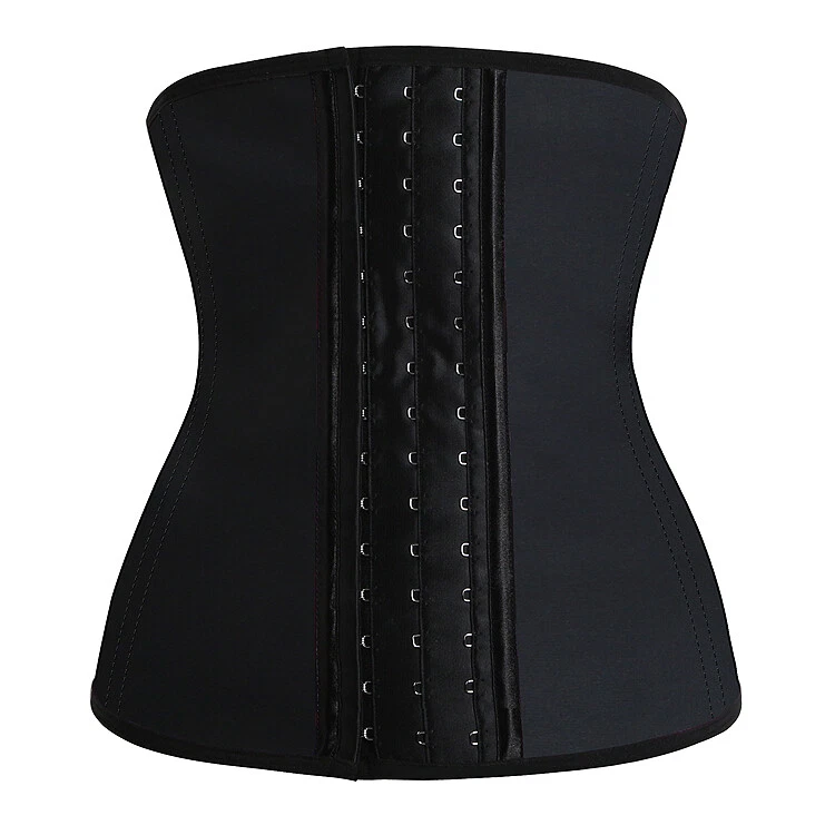 Corset Belt Thinness Sheath Sculpting Slimming Flat Stomach Black Latex