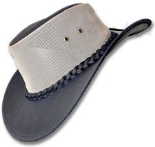 SOMBRERO oZtrALa HL34 Gamuza CUERO Malla Brisa Vaquero Australiano Golf Outback Verano