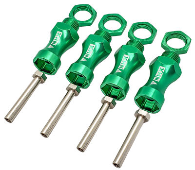 NEW NHX RC Wheel Hex Adapter 12mm to 17mm (4pc) 30mm Offset Extender- Green