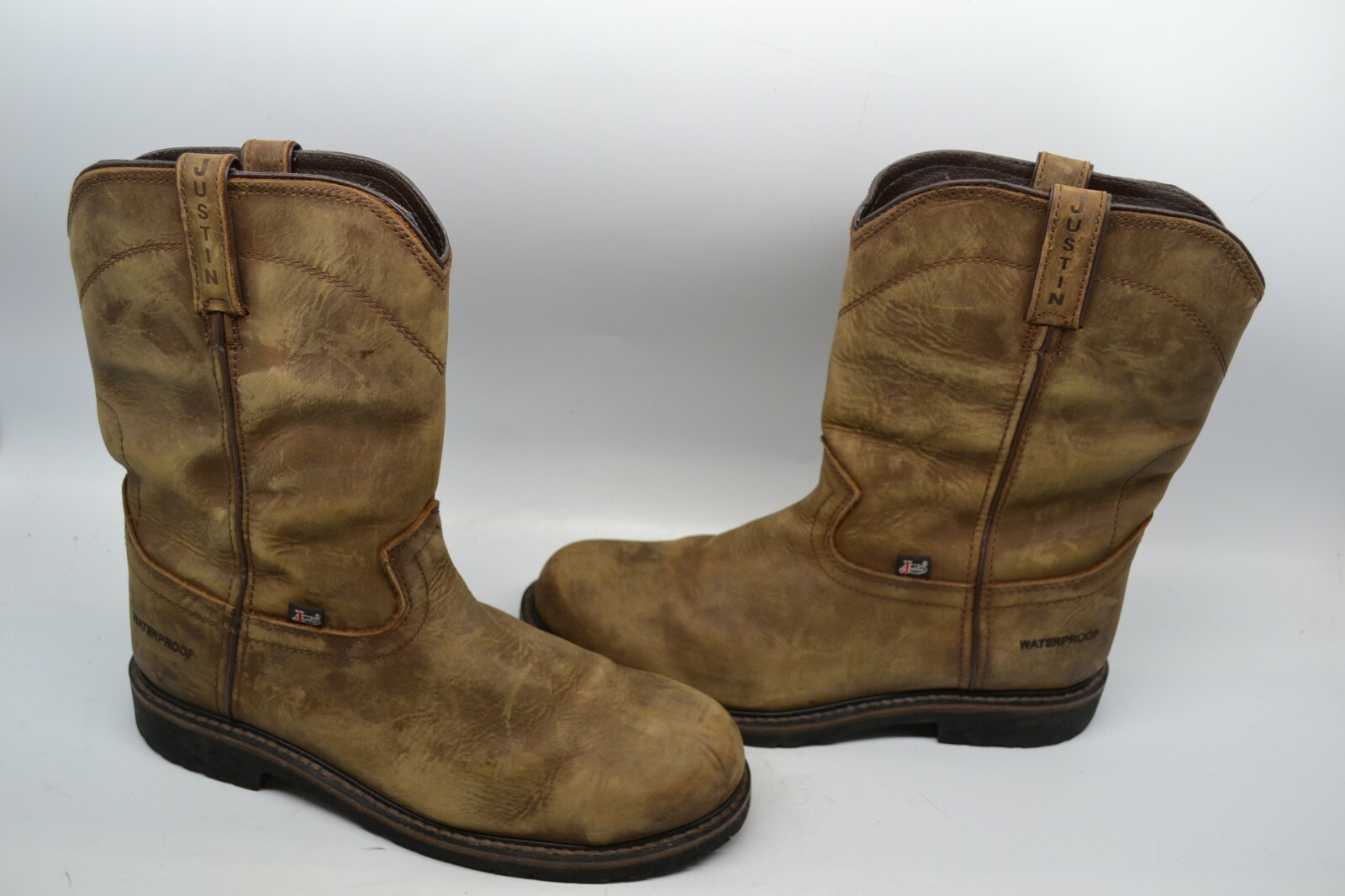 Justin para hombre 12 EE Wyoming Impermeable Marrón De Trabajo Con Puntera De Acero Bota WK4961 J Flex Justin para hombre 12 EE Wyoming Impermeable Marrón De Trabajo Con Puntera De Acero Bota WK4961 J Flex