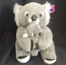 AUSTRALIA UNITED PLUSH KOALA BEAR w/BABY. 11" STUFFED TOY