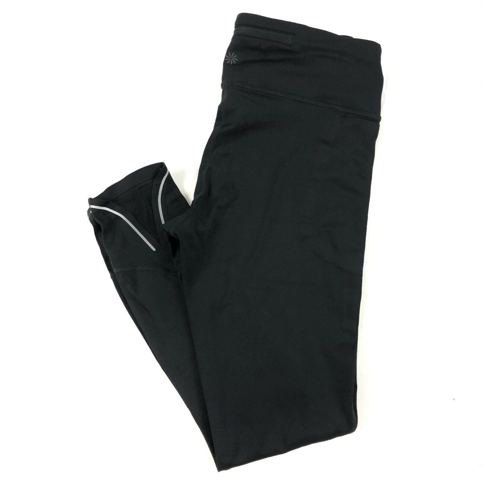 ATHLETA Solid Black Cropped Active Legging w/Spli… - image 4