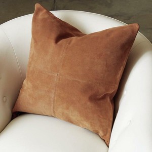 round leather throw pillows