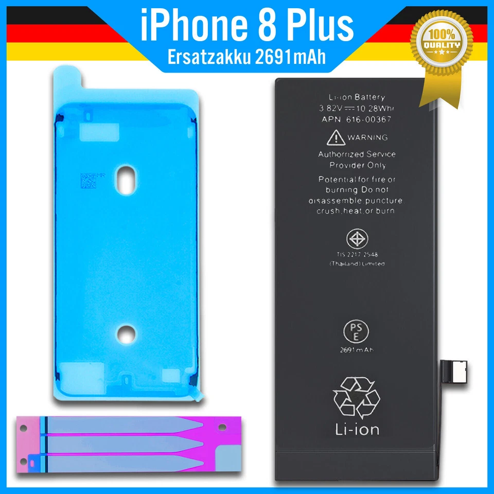 PROBAGZ Ersatz Akku für Original Apple iPhone 8 Plus - 2691mAh Accu Battery