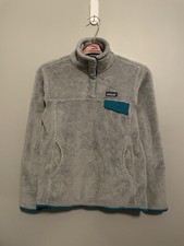 Women's Patagonia Pullover Fleece Quarter Button Gray Size M B285 