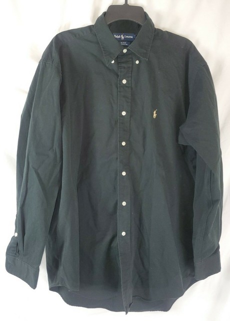 RALPH LAUREN BLAKE MEN'S RICH RED BUTTON FRONT LONG SLEEVE COTTON SHIRT SZ LARGE | eBay