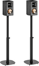 Height-Adjustable Speaker Stand Pair from 28.6" to 46.1",22Lbs Capacity,Bookshel