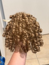 Vintage blonde synthetic doll wig, Curly Dollspart