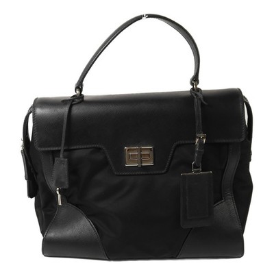 PRADA SHW Handbag 1BA005 Nylon Black