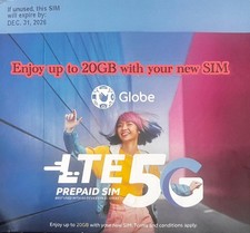 GLOBE 5G Roaming Prepagato Filippine Scheda SIM LTE Tri-Cut Mini Micro Nano con 150