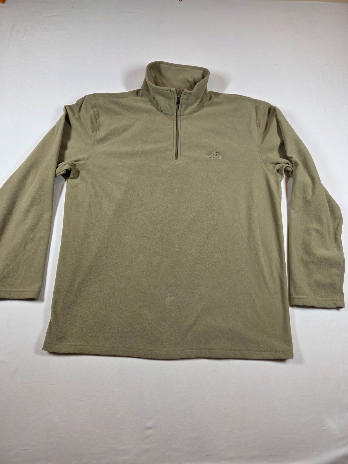 Chaqueta polar glaciar gris 1/4 cremallera The North Face TKA 100 Mushroom XL para hombre