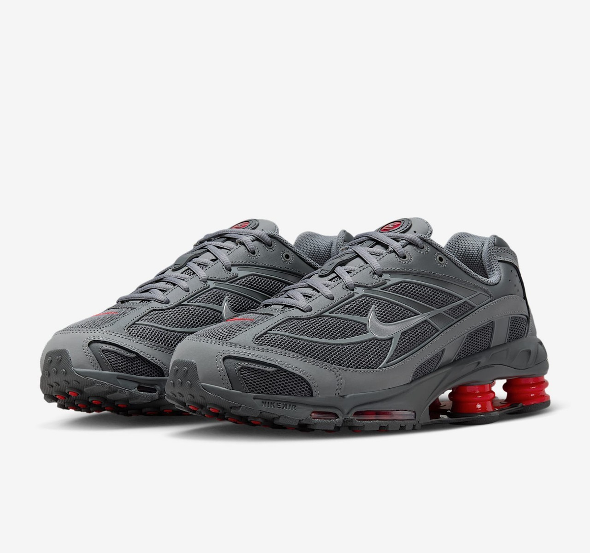 NIKE Shox Ride 2 IM5999-084 Smoke Gray University Red Iron Gray
