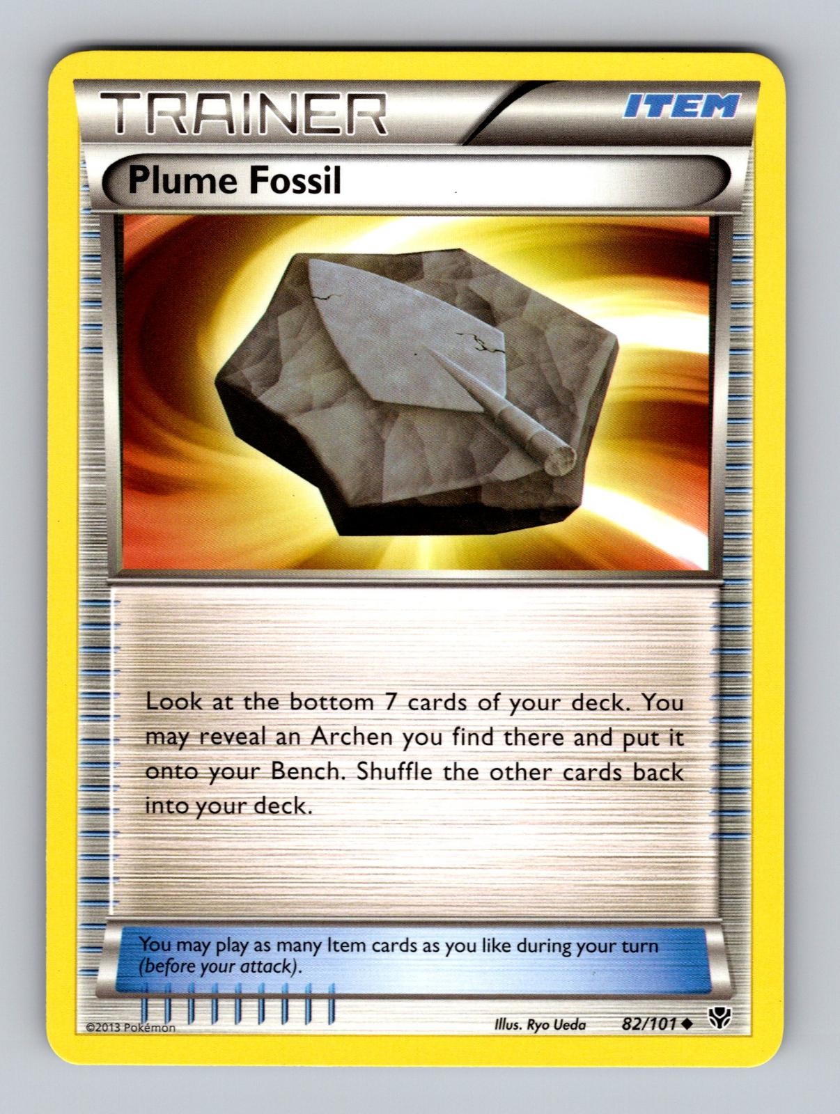 Plume Fossil 82/101 Uncommon Plasma Blast Pokemon Near Mint