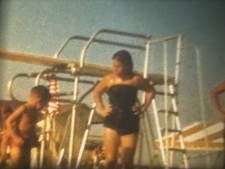 Swimming Beach New Jersey Shore Family 8mm Film Reel Home Movie