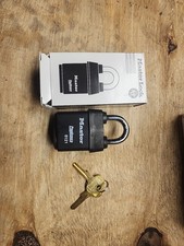 Master Lock 6125 Padlock, Keyed Different, Standard Shackle, Rectangular Steel