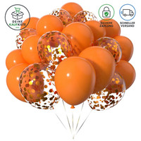 Luftballons 12 Zoll Orange Helium Konfetti 50 StüCk FüR Geburtstag Hochzeit