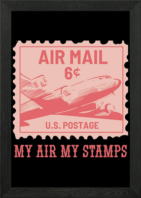 #ad #ad My Air My Stamps Traveler Framed Wall Art Poster Canvas Print Picture GBP 24.95