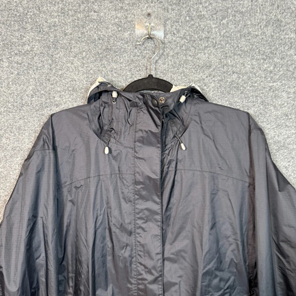 Chaqueta cortavientos L.L Bean para mujer 2XL XXL negra con cremallera completa con capucha talla grande Foto 3 de 4