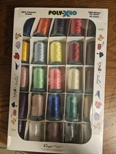 Exquisite Poly-x40 Popular Basic Embroidery Thread Set 1100 yd New 24 Spools