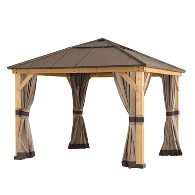 #ad Sunjoy Universal Curtains for 11 ×11 ft Wood Framed Gazebos $139.00