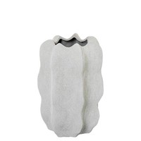 DRW Tischvase In Kaktusform, Keramik, Sandgrau, 33 X 21 X 21 Cm