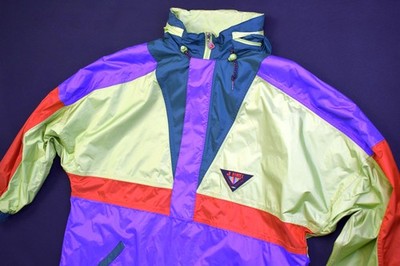Jeantex Regen Jacke Vintage Windbreaker Rain Jacket Nylon Glanz Kapuze 90s 50/52