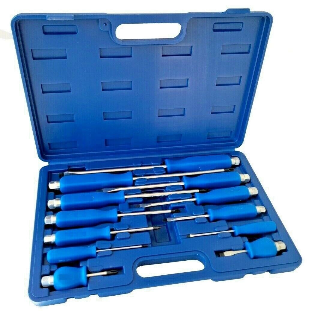 KIT SET 12 CACCIAVITI CACCIAVITE IMPATTO A CROCE E TAGLIO CON MANICO...