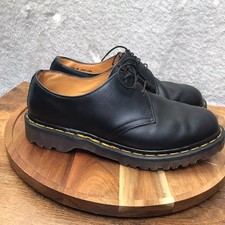 Vintage Dr Doc Martens Oxford Shoes UK 6 M 7 W 8 Black Leather England Made