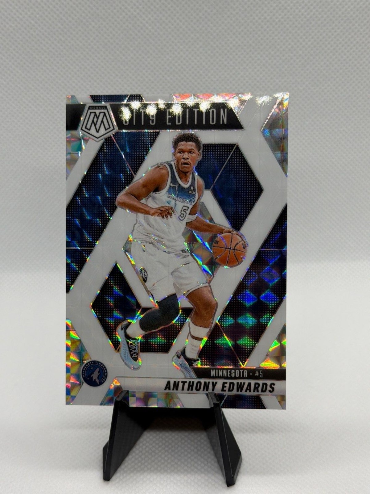 2024 Panini Mosaic Anthony Edwards Choice White /35 City Edition Timberwolves