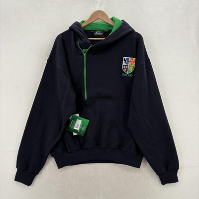 #ad Live For Rugby Hoodie Mens Large Navy Blue Half Zip Ireland Crest Fleece Rugby $39.99