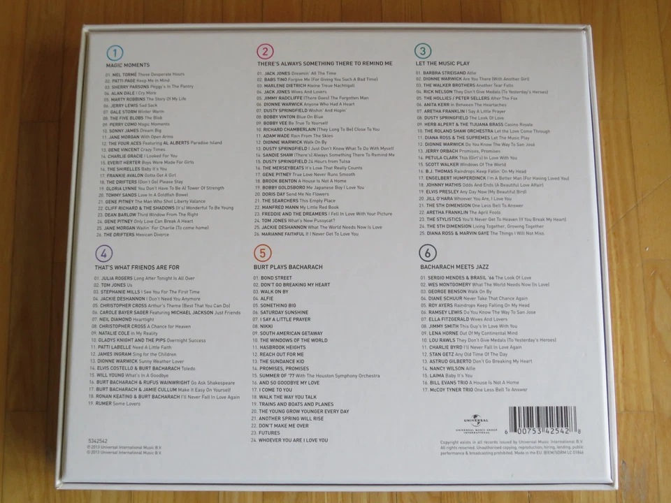 Burt Bacharach - 2013 - Limited Deluxe 6 CD Box Set - Anyone who had a heart - Bild 2 von 4