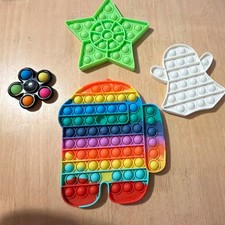 Set of 4 Sensory Pop-It Fidget Toys