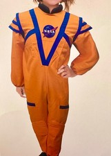 Boys Girls Kids Space Explorer NASA Astronaut Costume S M 4 6 8 10 Purim NEW