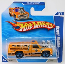 Hot Wheels Rescue Ranger HW City Works 2010 Short Card - R7540 NRFP Yellow 1:64