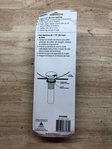 PROFLO PF333ORB 1-1/2" Pop-Up Drain Assembly - Less Overflow - Oil Rubbed Bronze - Picture 2 of 2
