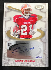 JOHNNIE LEE HIGGINS 2007 SAGE HIT Senior Bowl #PA21 Rookie Card RC AUTO #69/100. rookie card picture
