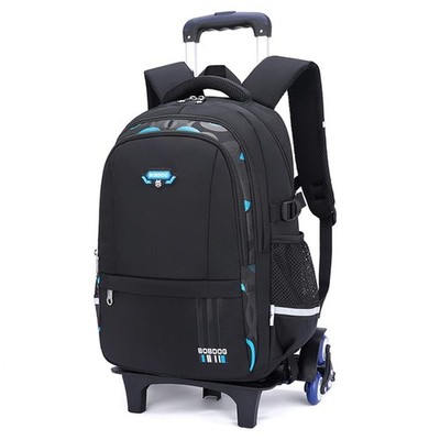 Boys Rolling Backpack Elementary Middle School Bookbag Wheel Teens Trolley