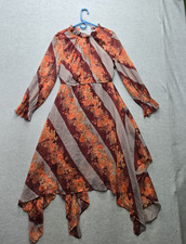 Soft Surroundings Women Dress M Woodland Manor Midi Chiffon Fairy Grunge