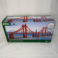 New Open BRIO World - 33683 Double Suspension Bridge Toy Train Set Accessory