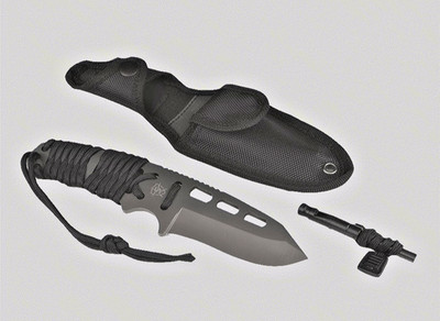 5ive Star Gear T2XL Survival Paracord Knife & Fire Starter, Black Model 5655