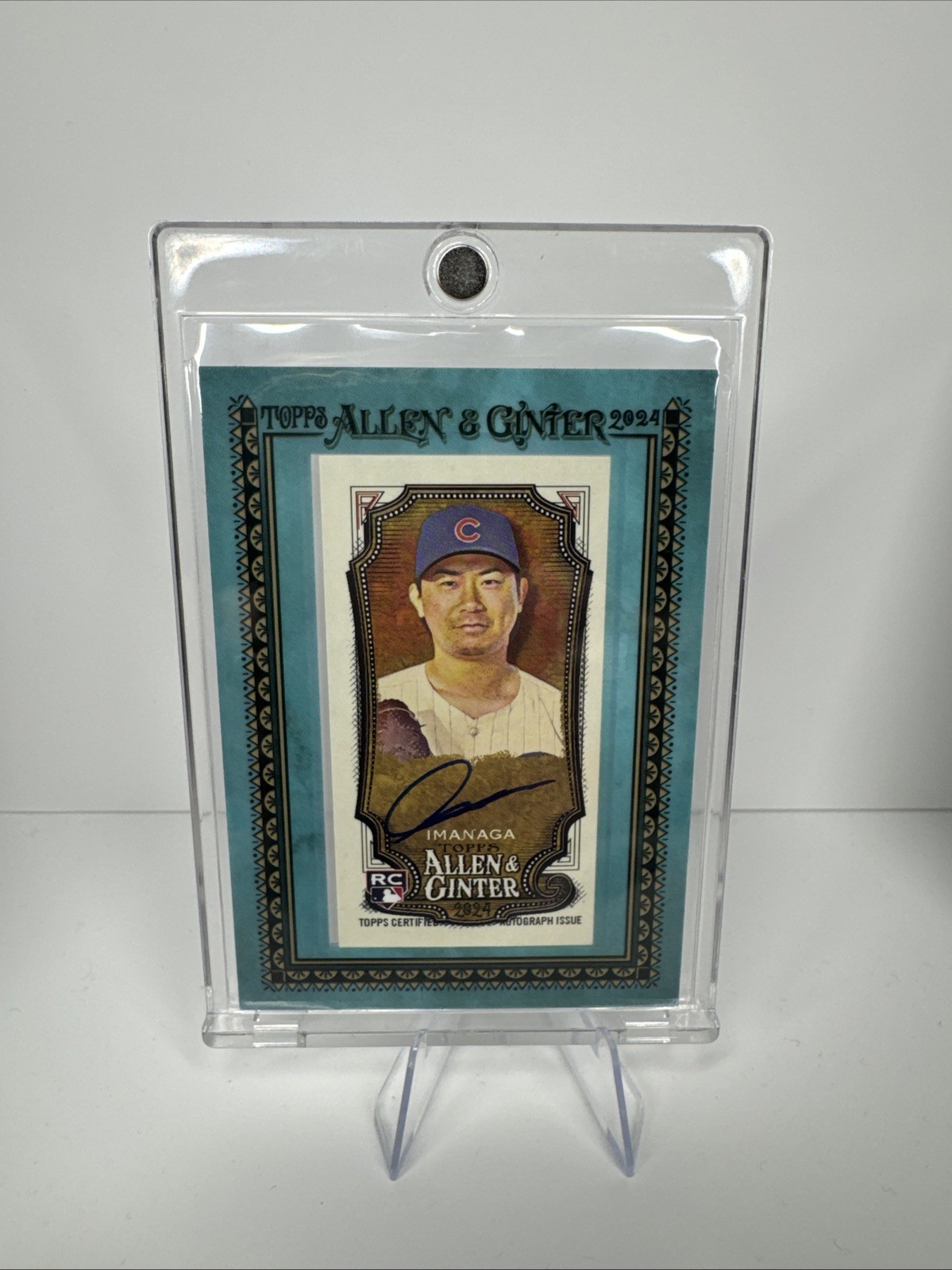 2024 Topps Allen & Ginter Shota Imanaga RC Mini Framed Auto Blue /50 #MA-SI