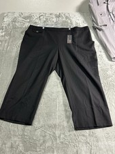 Avenue Women  s Plus 28P Petite Curvy Pull-On Straight Leg Black Dress Pants