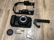 Blackmagic Pocket Cinema Camera 4K w/ Cage, LP-E6 Battery, Top Handle, Lens Cap