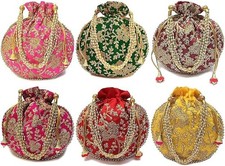 Indian Embroidered Handmade potli bag Women Potli Bag Traditional Gift pack of 6