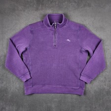 Tommy Bahama 1/4 Zip Sweatshirt Mens Large Pu...