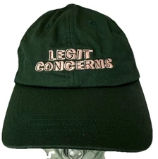 Meow Wolf Green Legit Concerns Cotton Adjustable Dad Hat One Size Fits Most