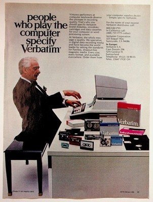 Verbatim 1980 Original Print Advertisement 8x11 Computer Data Media
