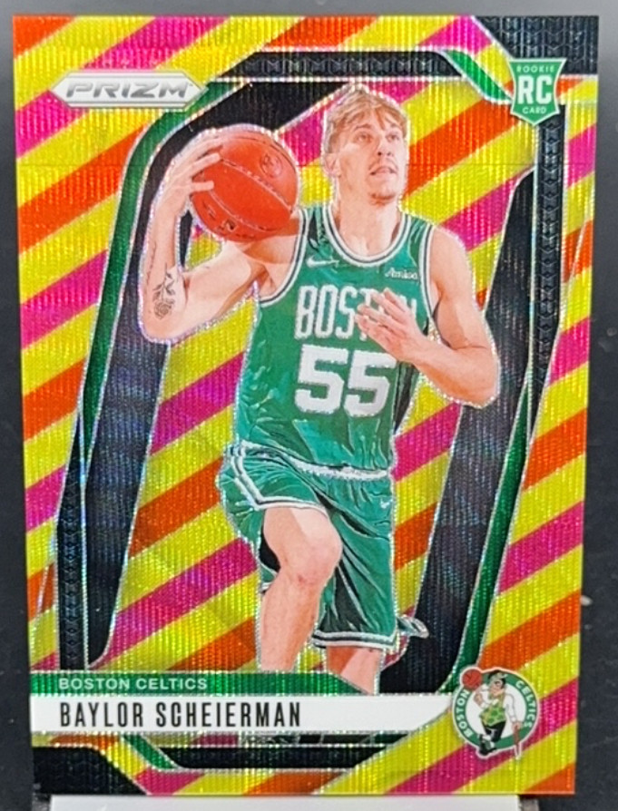 Baylor Scheierman 2024-25 Panini Prizm 13/88 Multi Wave RC Celtics #236